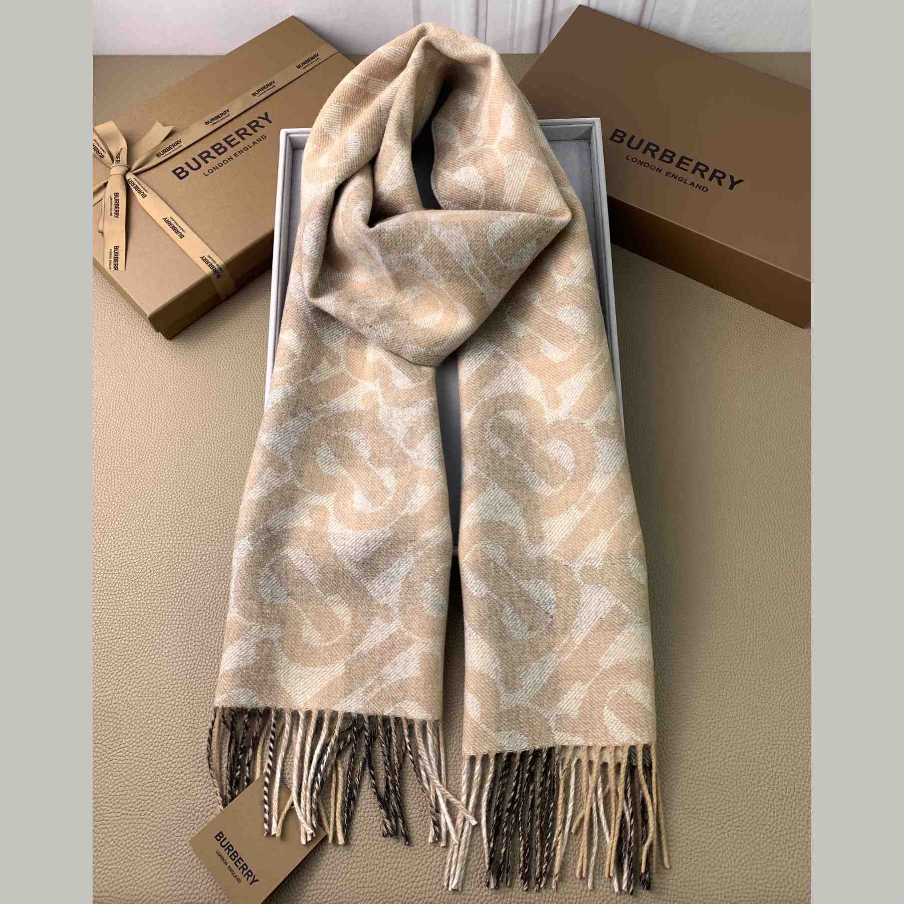 Burberry Check Cashmere Reversible Scarf - PerfectKickZ