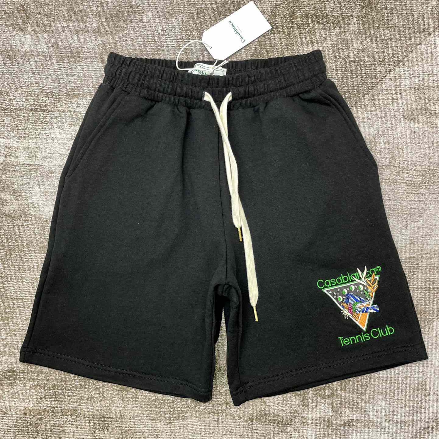 Casablanca Tennis Club Icon Embroidered Shorts  - PerfectKickZ