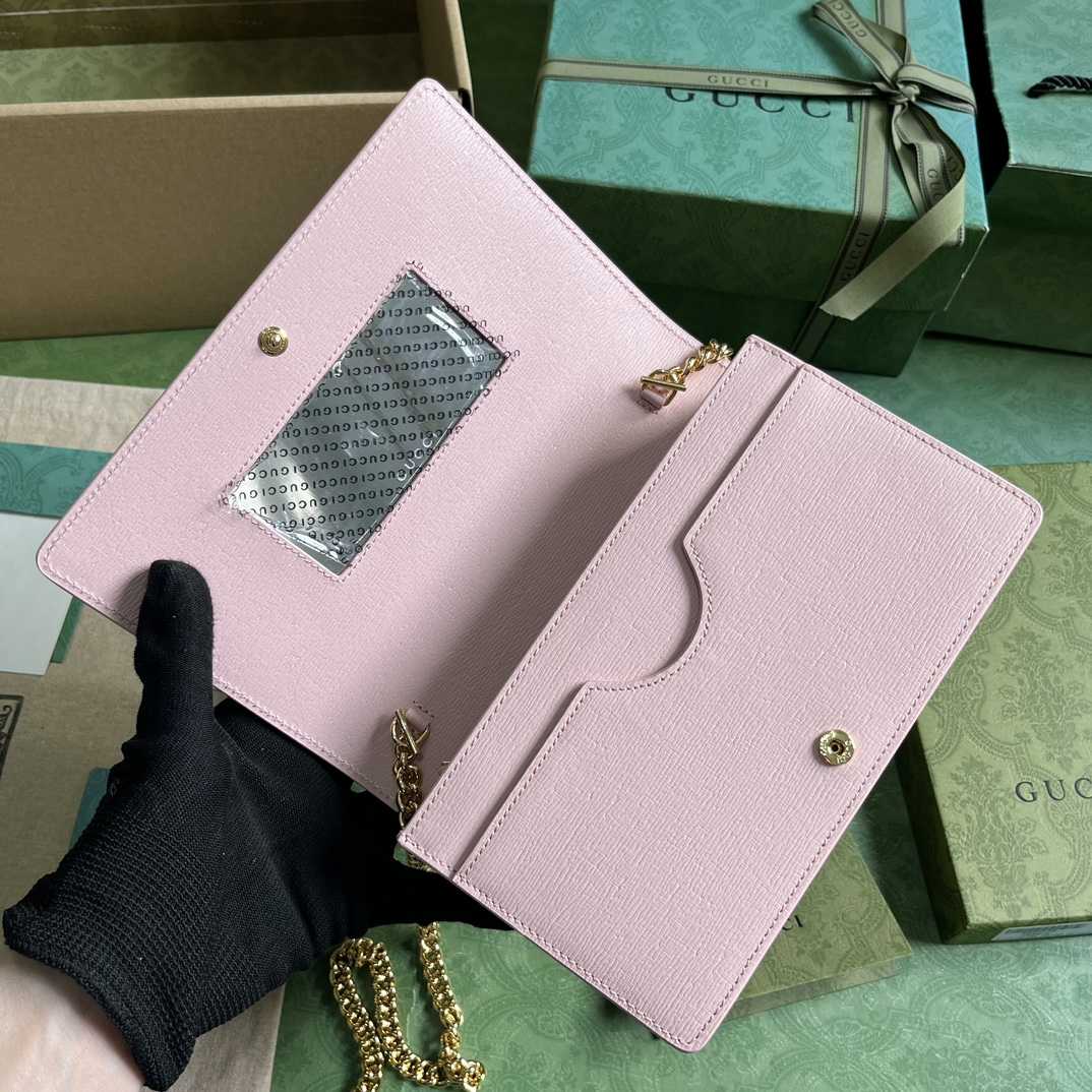 Gucci Chain Wallet With Gucci Script (12.5x 20x 4cm) - 