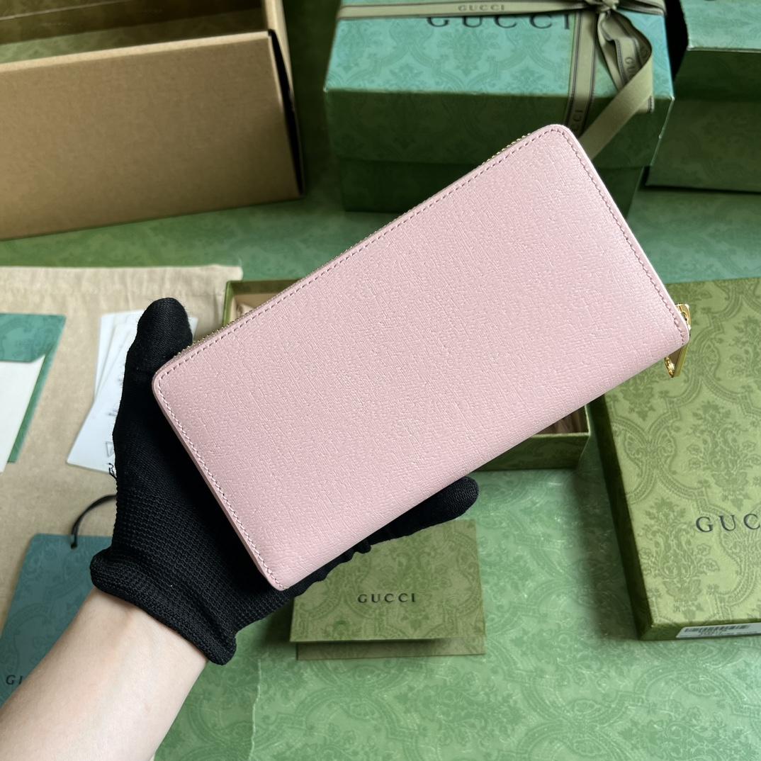 Gucci Zip Around Wallet With Gucci Script (20x 12.5 x4cm) - PerfectKickZ