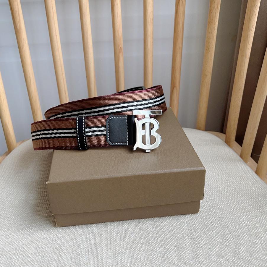 Burberry Icon Stripe Logo-buckle Belt - PerfectKickZ