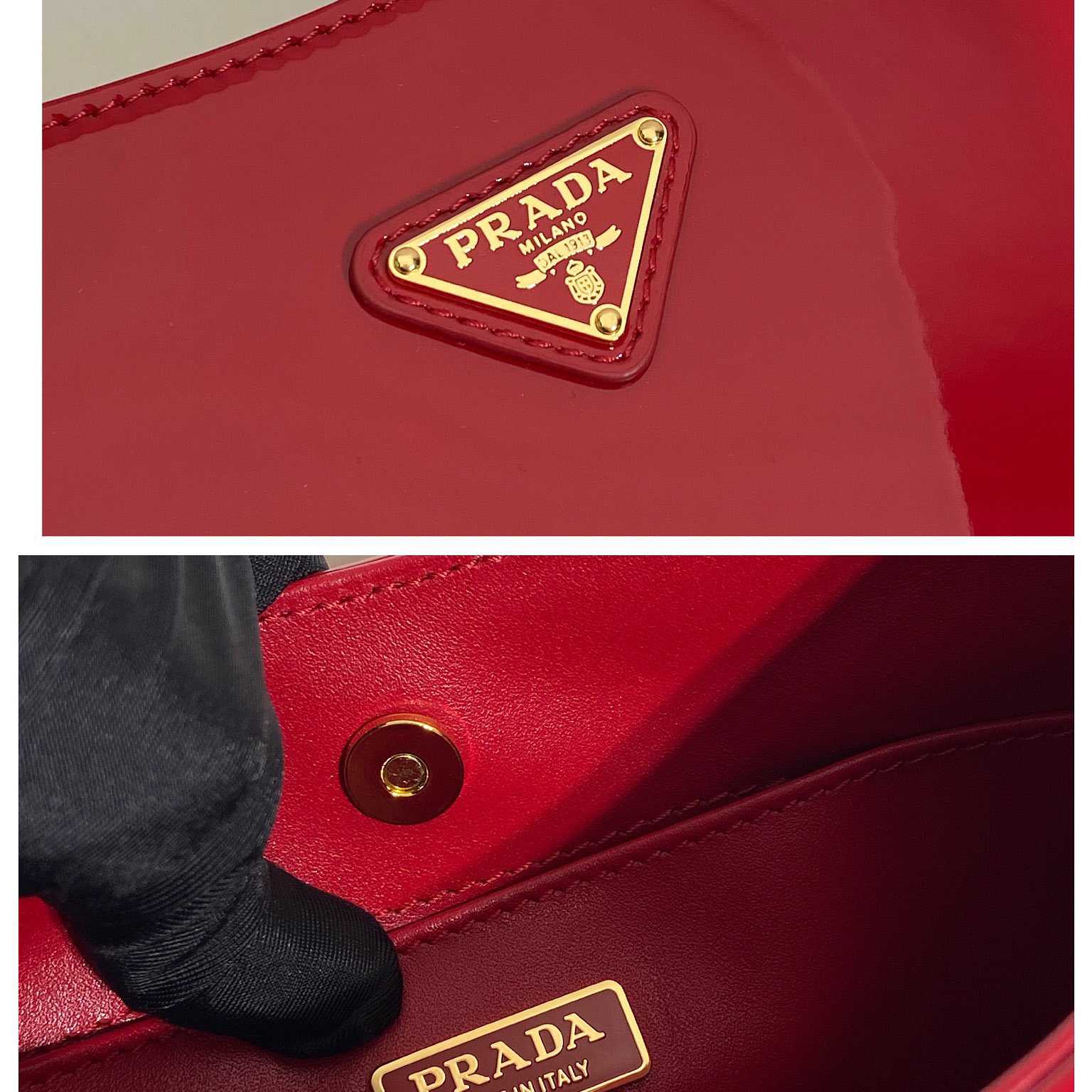 Prada Cleo Patent Leather Bag - PerfectKickZ