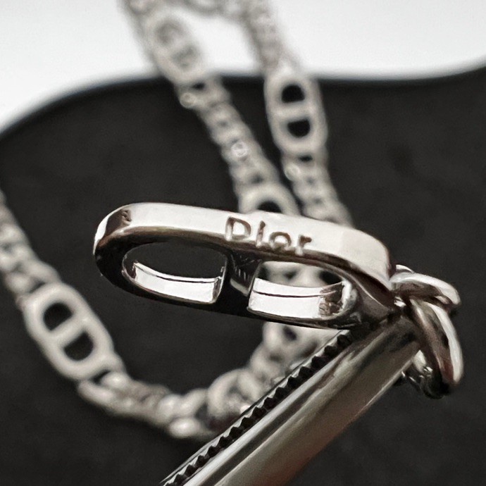 Dior CD Icon Thin Chain Link Necklace - PerfectKickZ