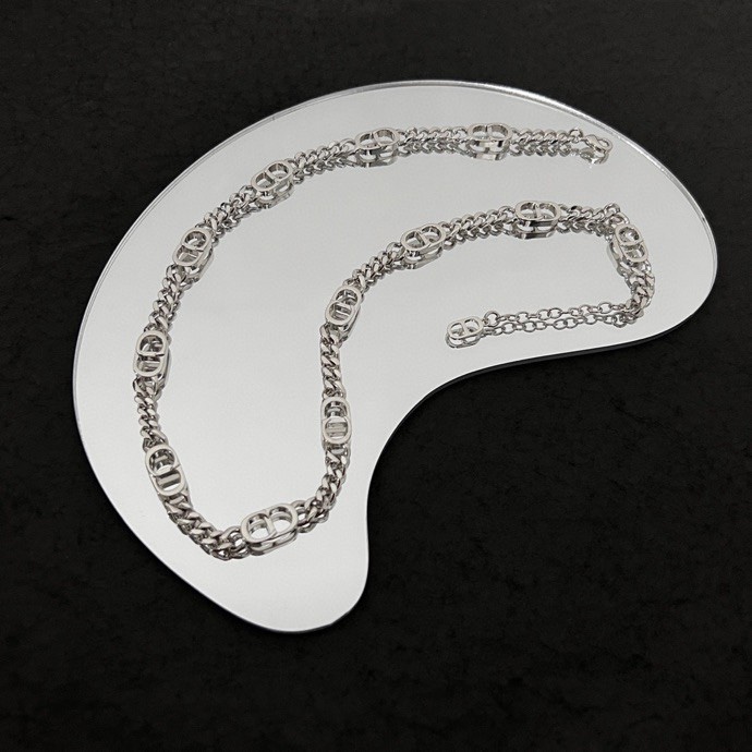 Dior CD Icon Thin Chain Link Necklace - PerfectKickZ