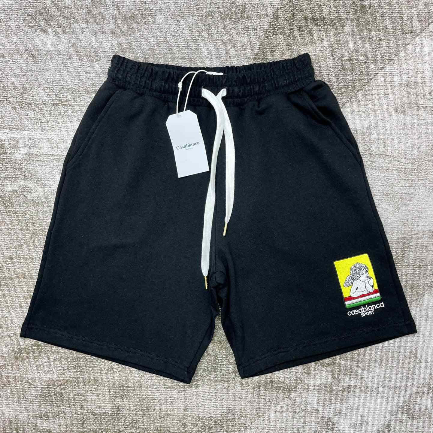 Casablanca Racing Cherub Logo-embroidered Track Shorts - PerfectKickZ