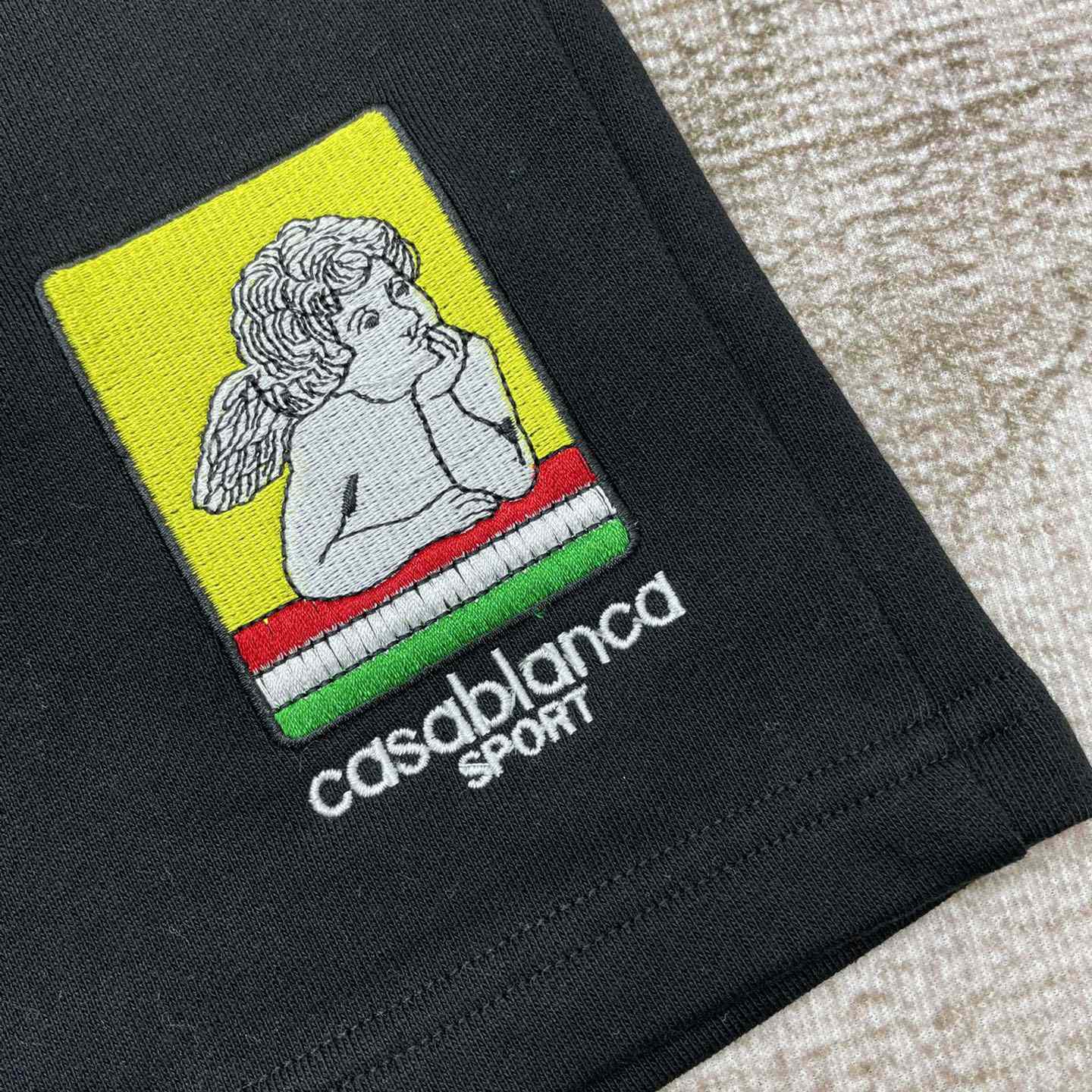 Casablanca Racing Cherub Logo-embroidered Track Shorts - PerfectKickZ