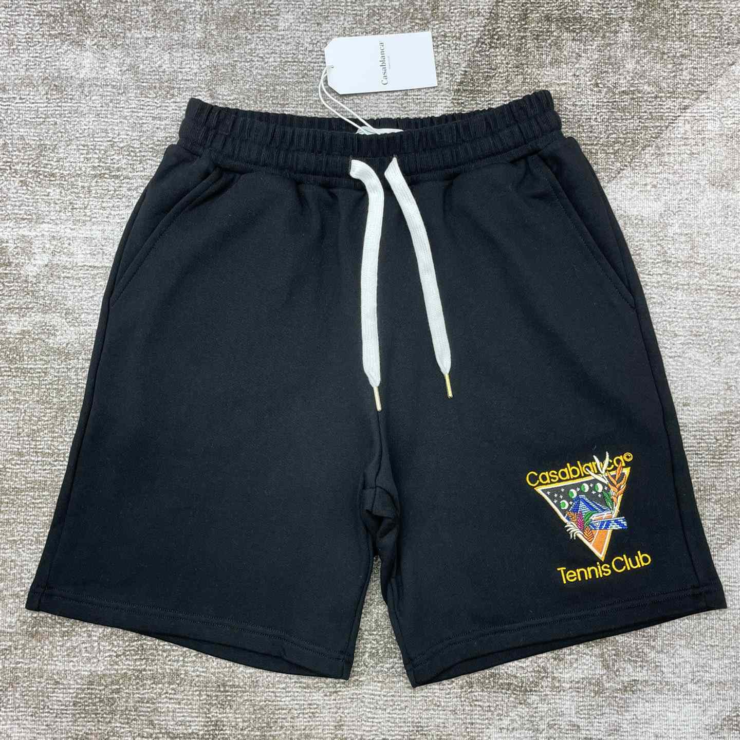 Casablanca Tennis Club Icon Embroidered Shorts  - PerfectKickZ
