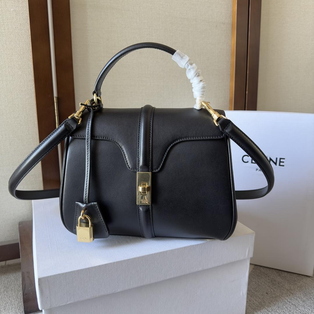 Celine Small 16 Bag In Satinated Calfskin - PerfectKickZ