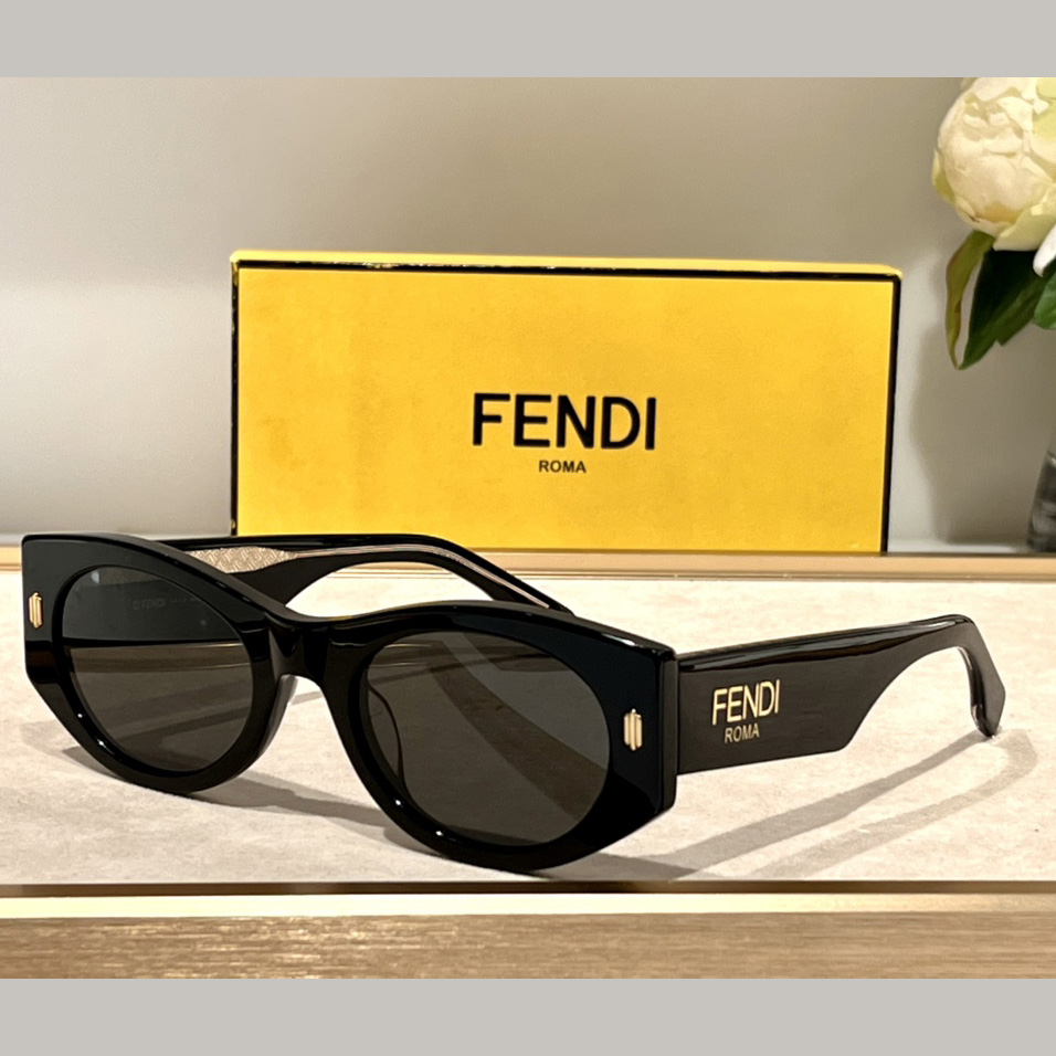 Fendi Roma Black Acetate Sunglasses   FE40125F  - PerfectKickZ
