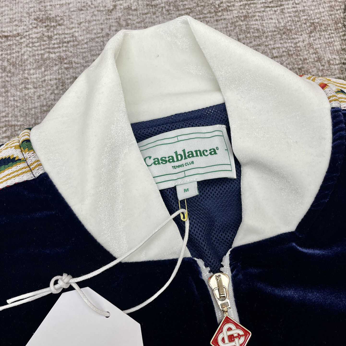 Casablanca Laurel Logo Patch Zipped Track Jacket - PerfectKickZ