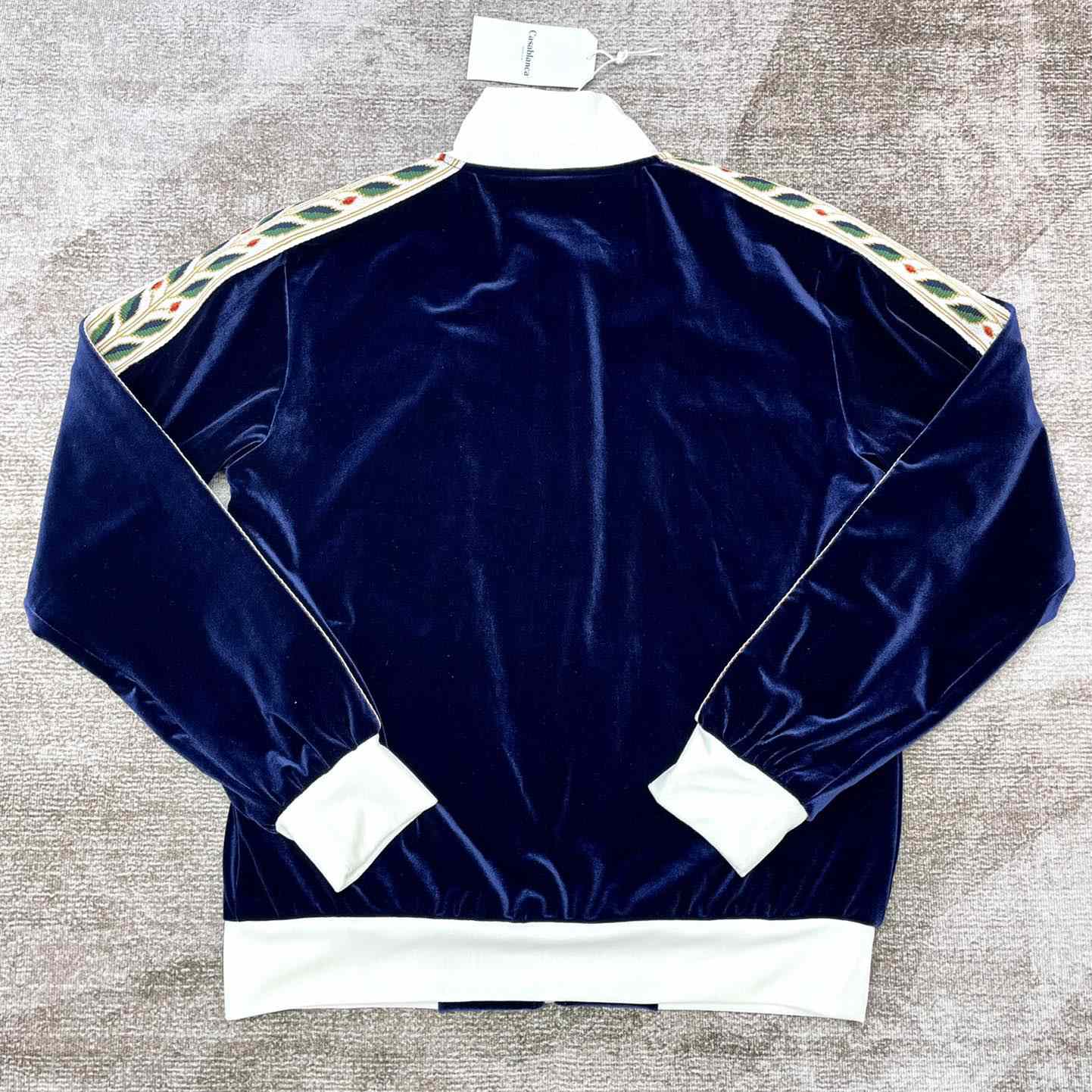 Casablanca Laurel Logo Patch Zipped Track Jacket - PerfectKickZ