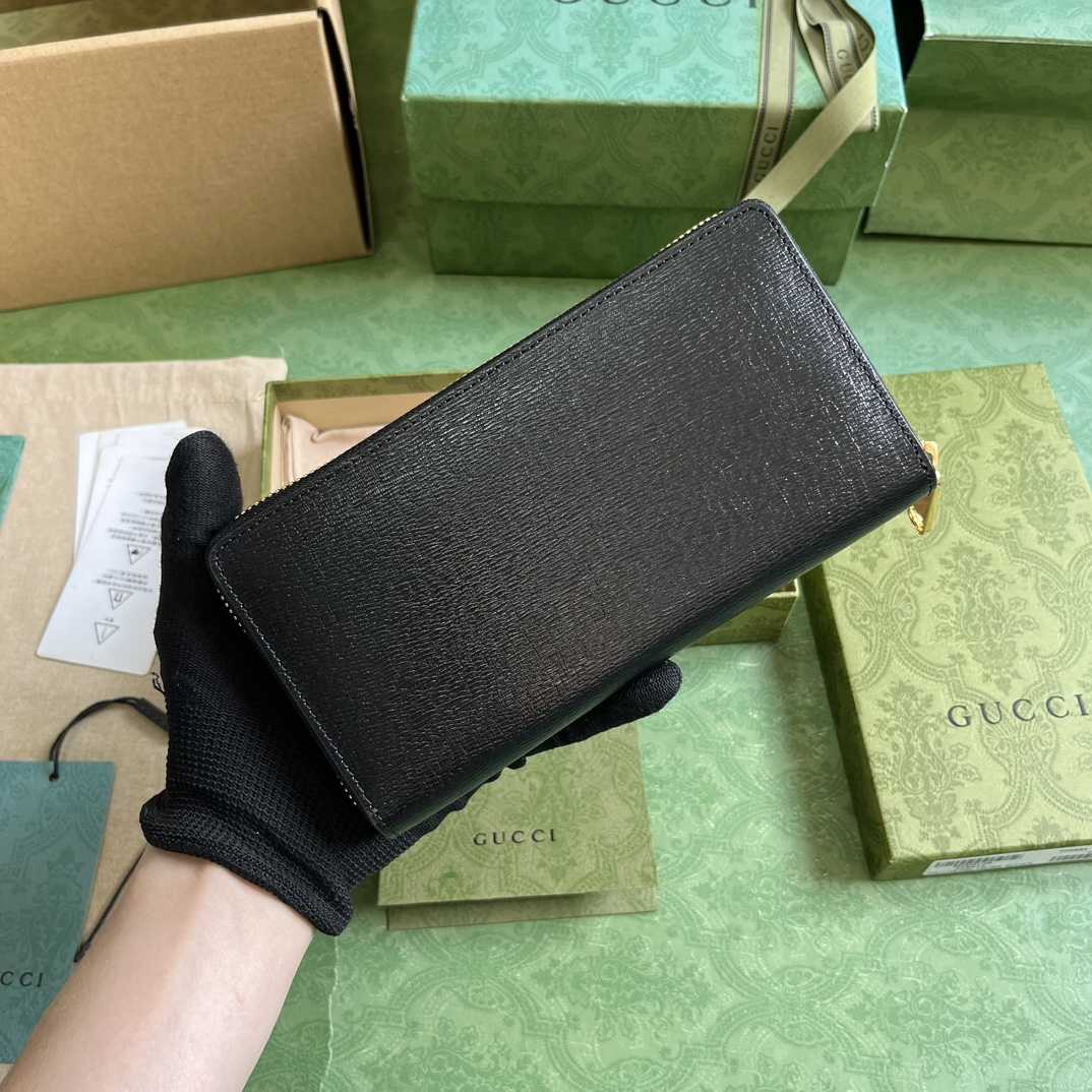 Gucci Zip Around Wallet With Gucci Script (20x 12.5 x4cm) - PerfectKickZ