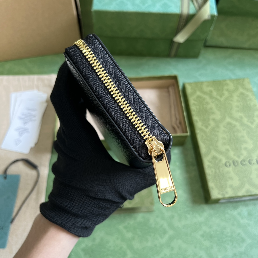 Gucci Zip Around Wallet With Gucci Script (20x 12.5 x4cm) - PerfectKickZ