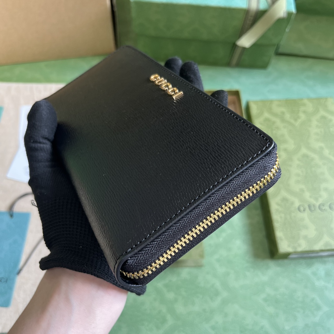 Gucci Zip Around Wallet With Gucci Script (20x 12.5 x4cm) - PerfectKickZ