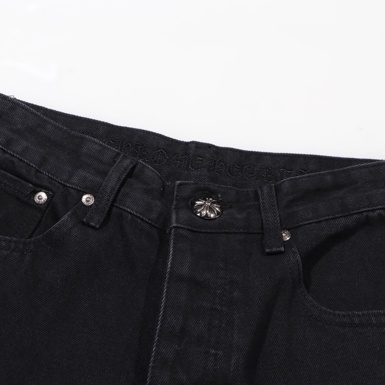 Chrome Heart Cross Patch Denim Jeans - PerfectKickZ