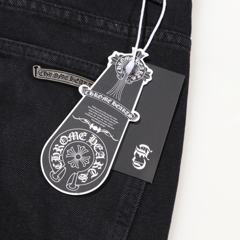 Chrome Heart Cross Patch Denim Jeans - PerfectKickZ