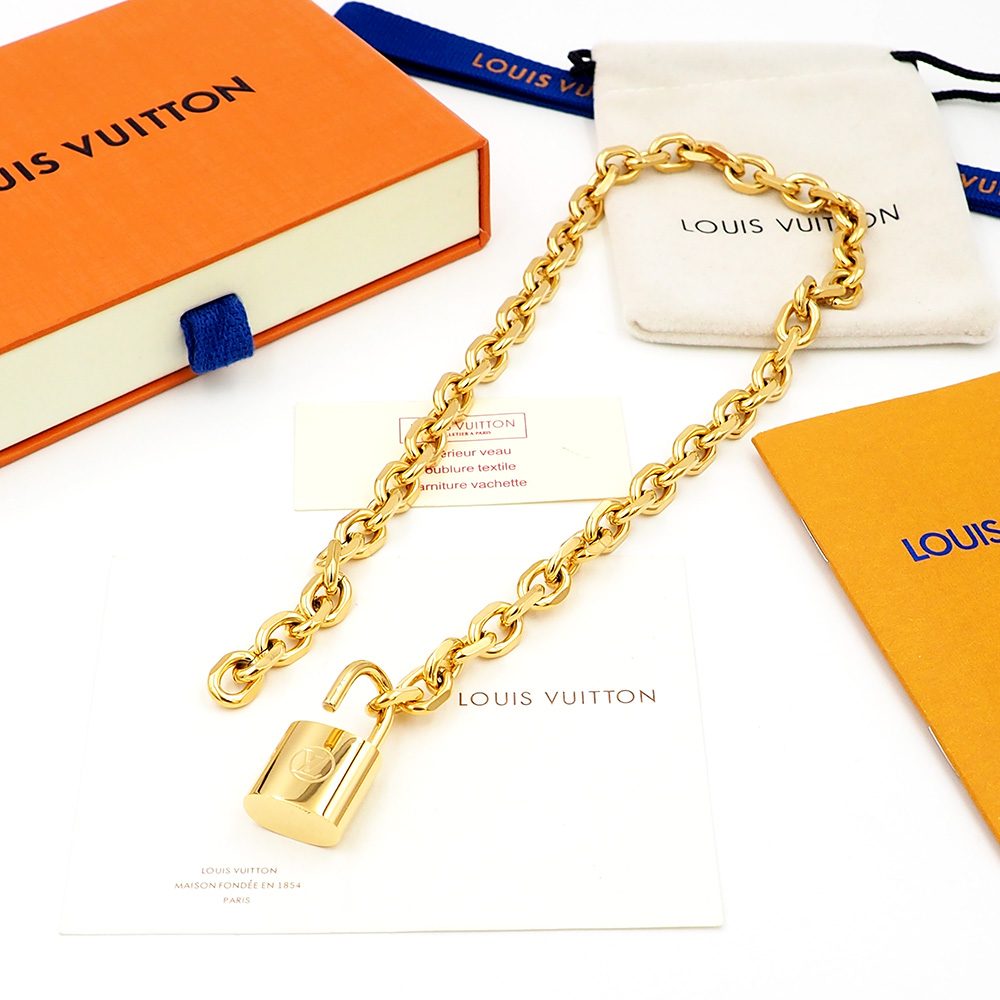 Louis Vuitto LV Edge Cadenas Necklace   - PerfectKickZ