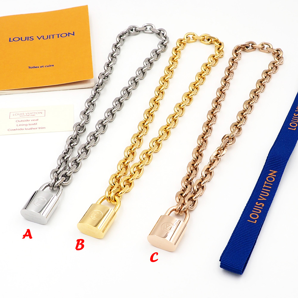 Louis Vuitto LV Edge Cadenas Necklace   - PerfectKickZ