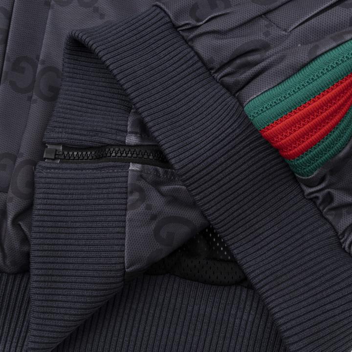 Gucci Jumbo GG Zip Jacket With Web - PerfectKickZ