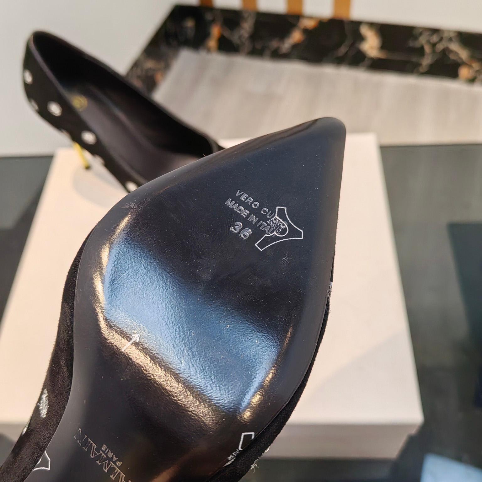 Balmain Polka Dot Velvet Pumps  - PerfectKickZ