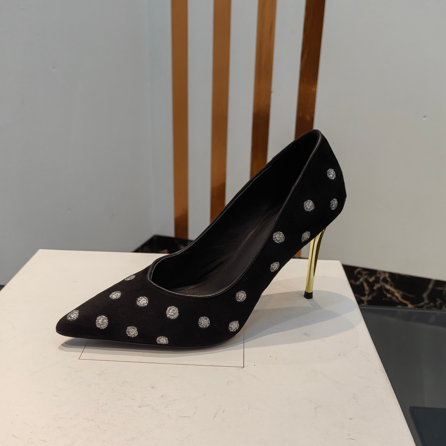Balmain Polka Dot Velvet Pumps  - PerfectKickZ