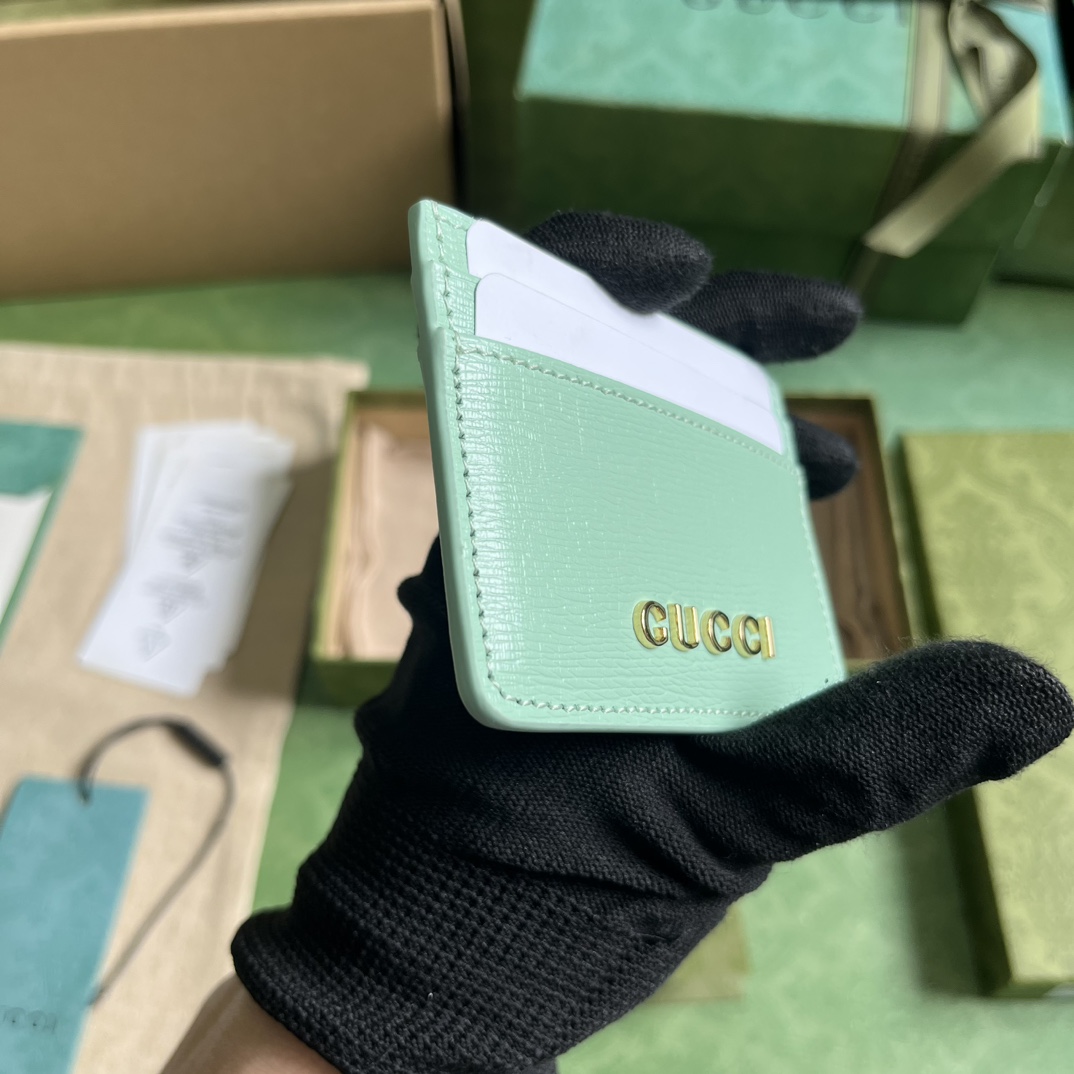 Gucci Card Case With Gucci Script - PerfectKickZ