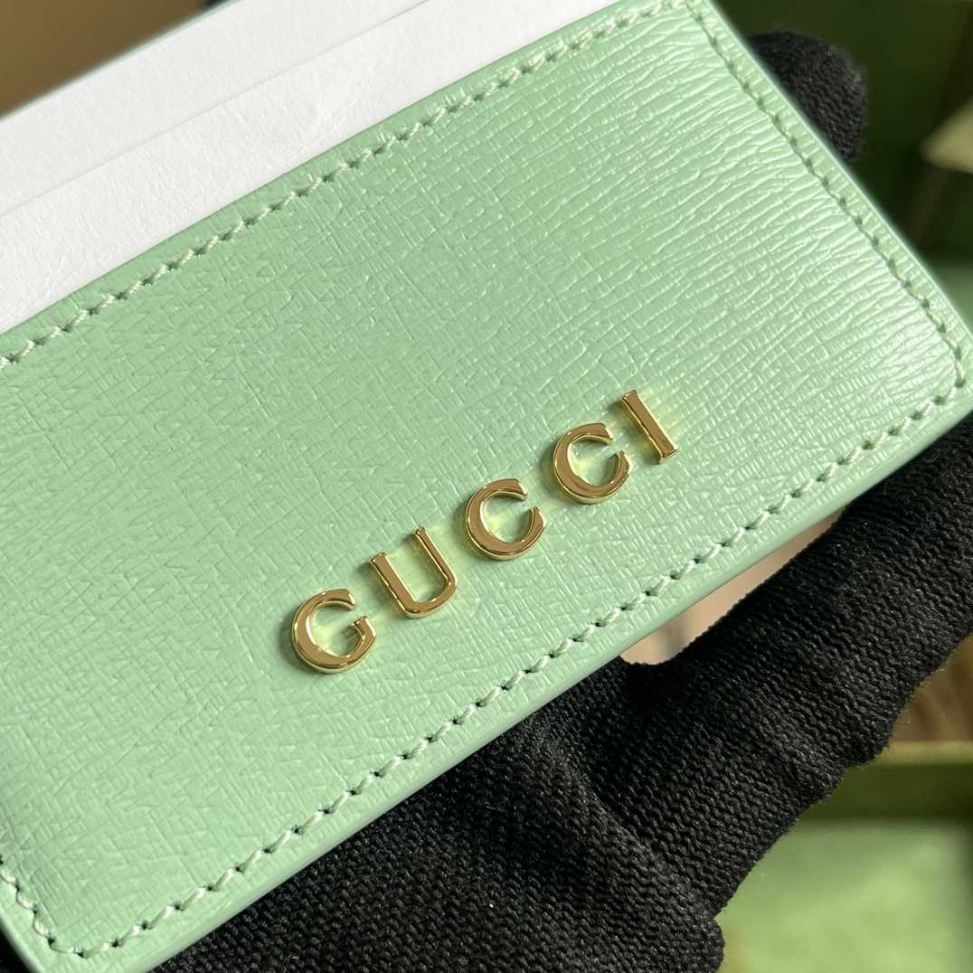 Gucci Card Case With Gucci Script - PerfectKickZ