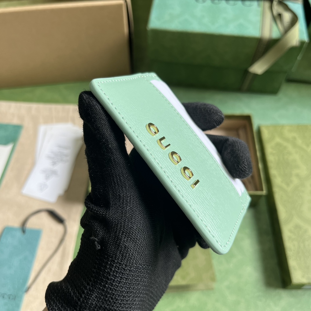 Gucci Card Case With Gucci Script - PerfectKickZ