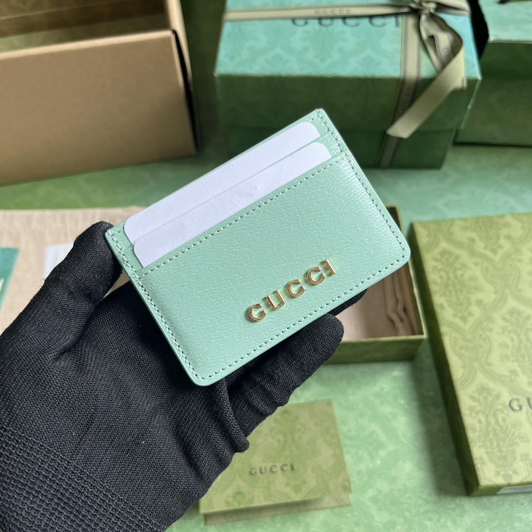 Gucci Card Case With Gucci Script - PerfectKickZ