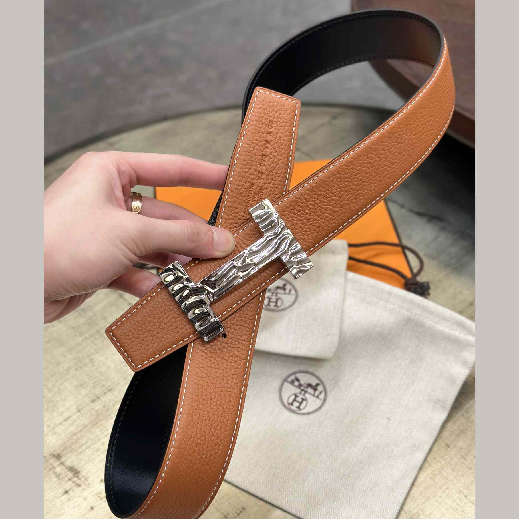 Hermes Quizz H2O Belt buckle & Reversible Leather Strap 38 mm - PerfectKickZ