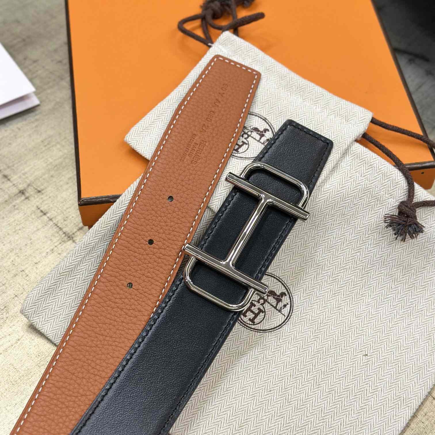 Hermes Royal Belt Buckle & Reversible Leather Strap 38 mm - PerfectKickZ