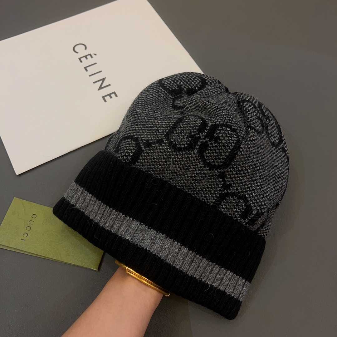 Gucci GG Knit Cashmere Hat - PerfectKickZ
