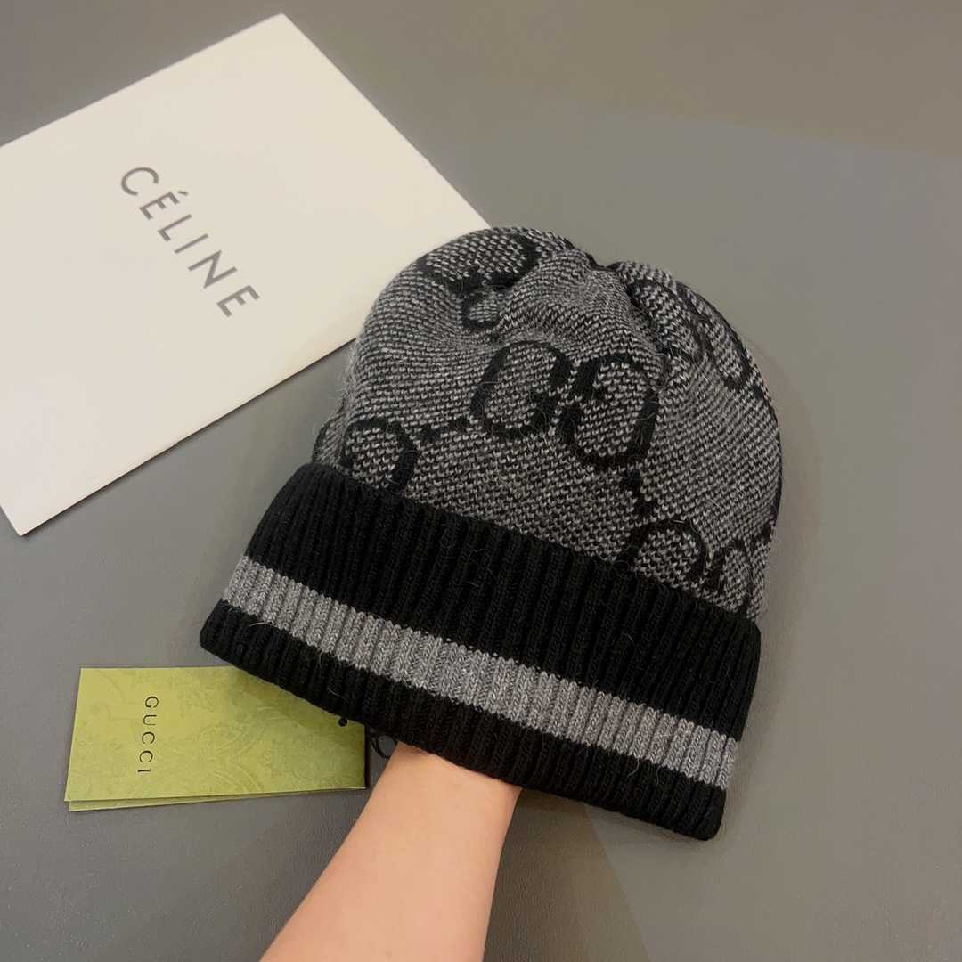 Gucci GG Knit Cashmere Hat - PerfectKickZ