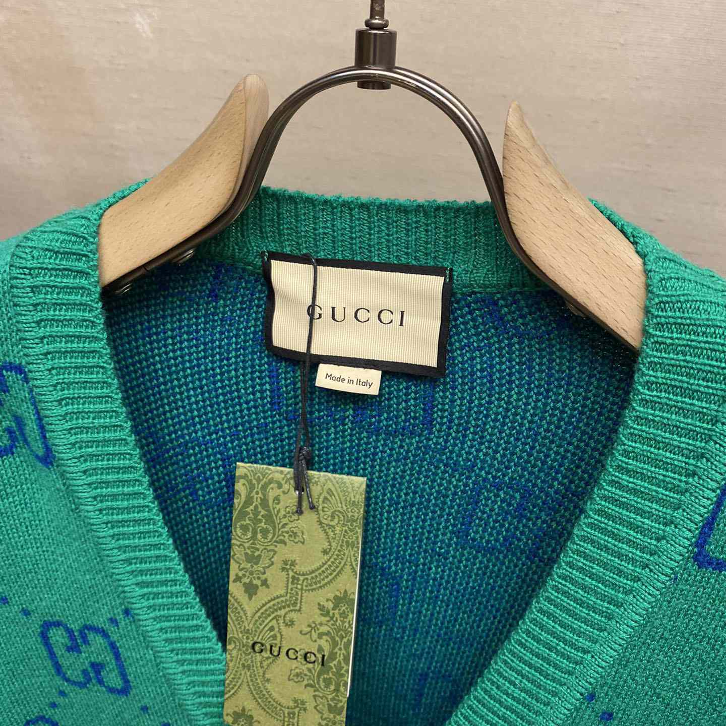 Gucci Green Knit GG Cardigan  - PerfectKickZ