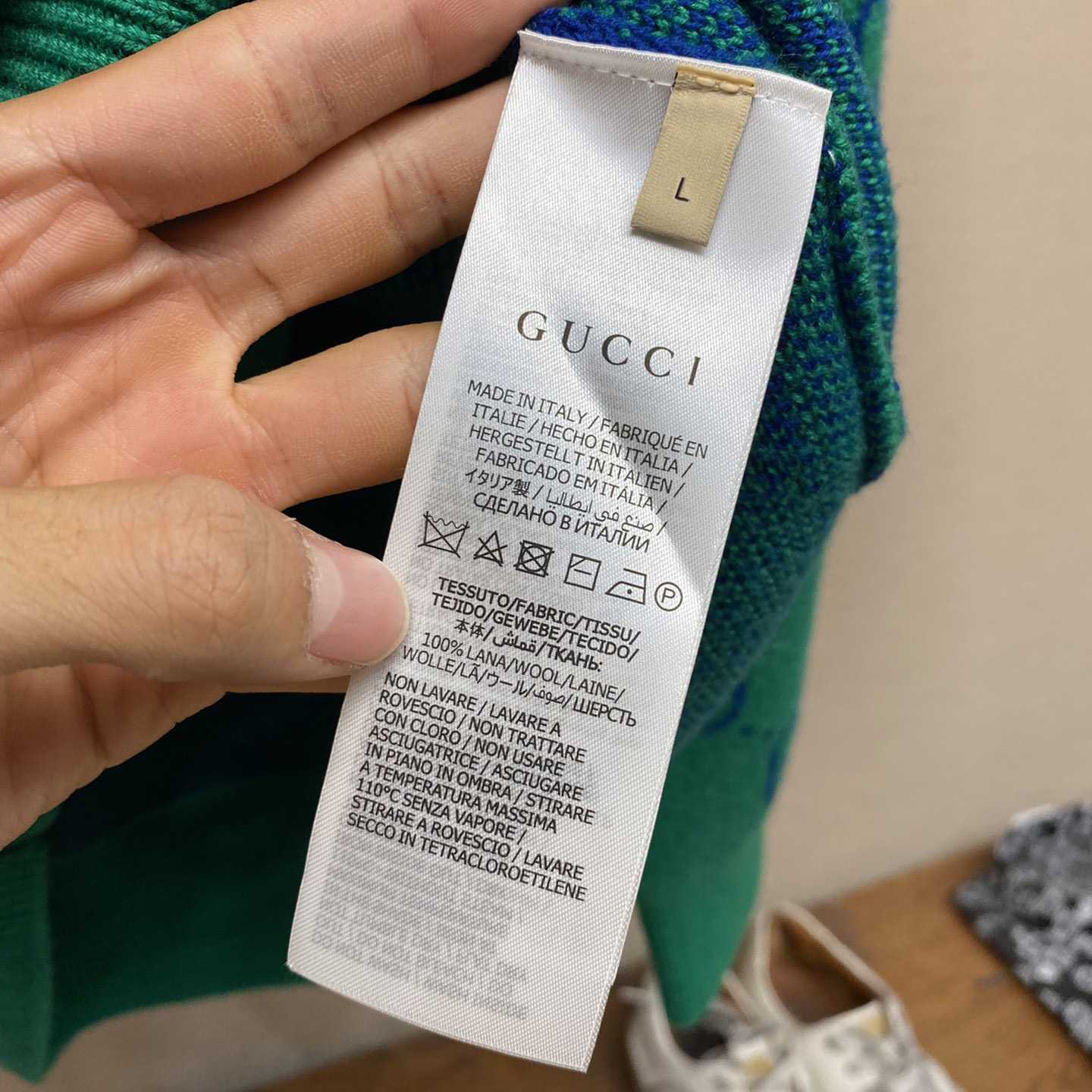 Gucci Green Knit GG Cardigan  - PerfectKickZ