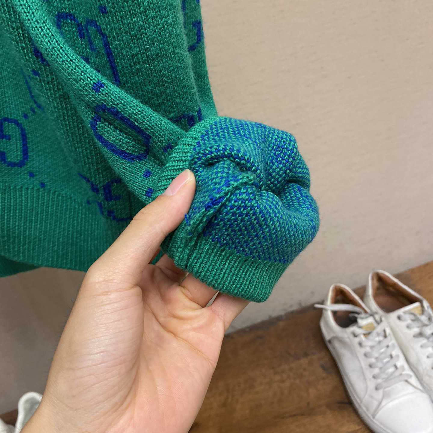 Gucci Green Knit GG Cardigan  - PerfectKickZ