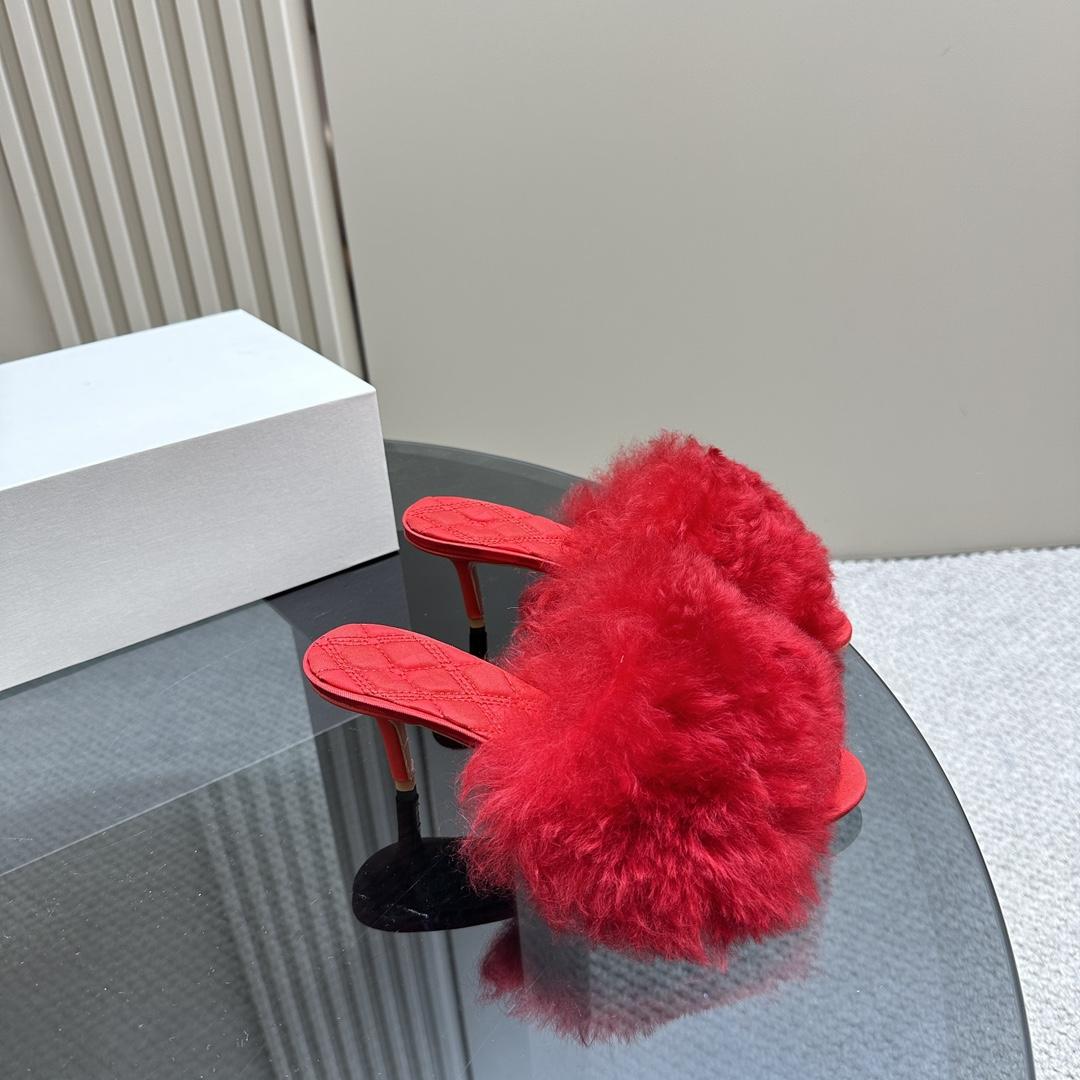 Burberry Shearling Minnie Mules - PerfectKickZ