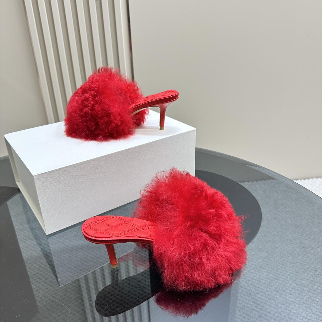 Burberry Shearling Minnie Mules - PerfectKickZ