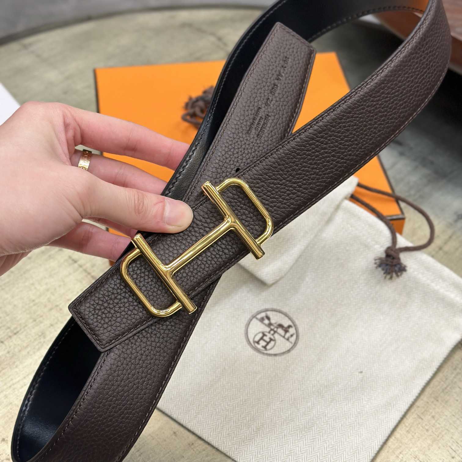Hermes Royal Belt Buckle & Reversible Leather Strap 38 mm - PerfectKickZ