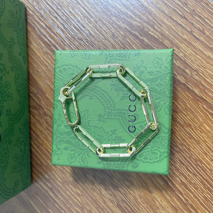 Gucci Link To Love Wide Chain Bracelet - PerfectKickZ