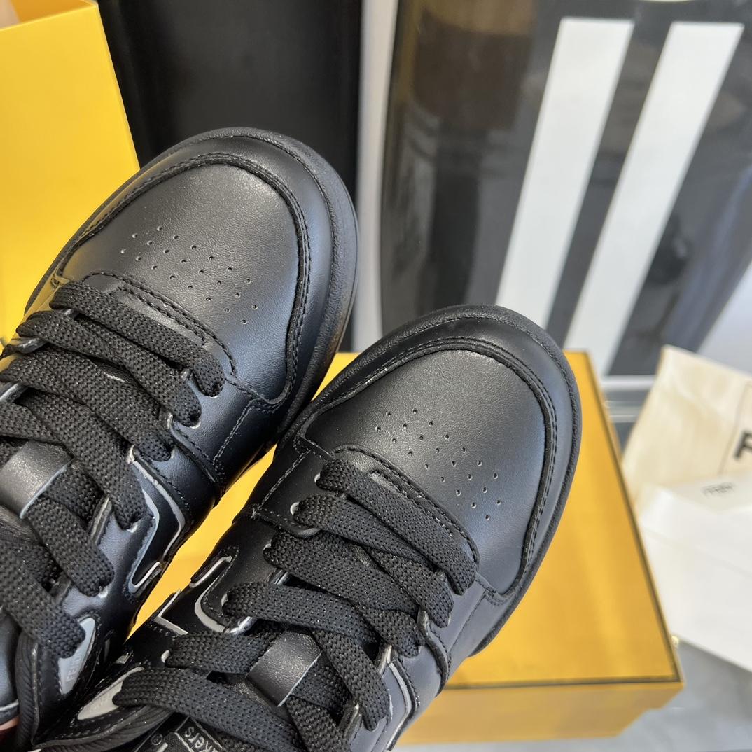 Fendi Fendi Match Black Leather Low-tops Sneakers - PerfectKickZ