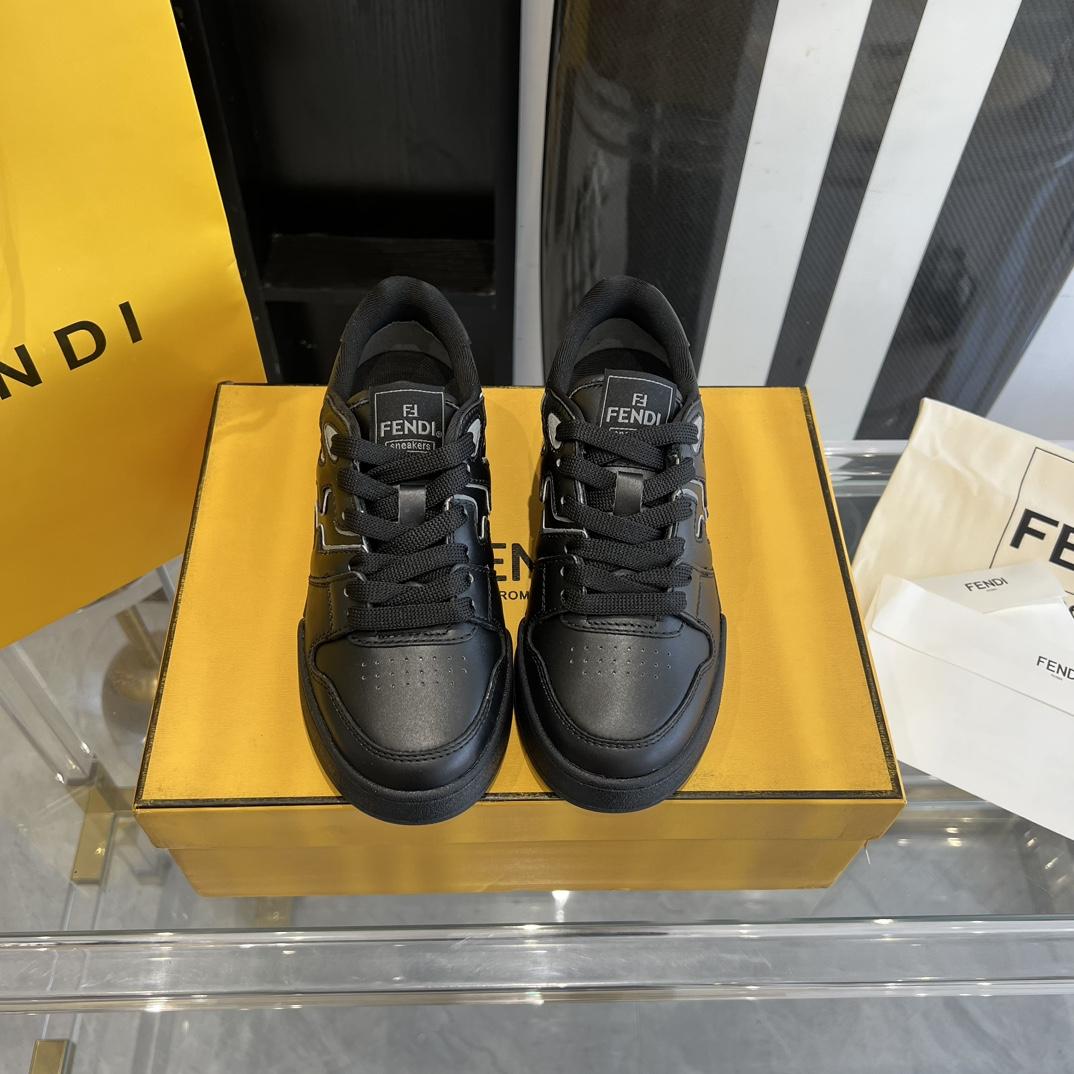 Fendi Fendi Match Black Leather Low-tops Sneakers - PerfectKickZ