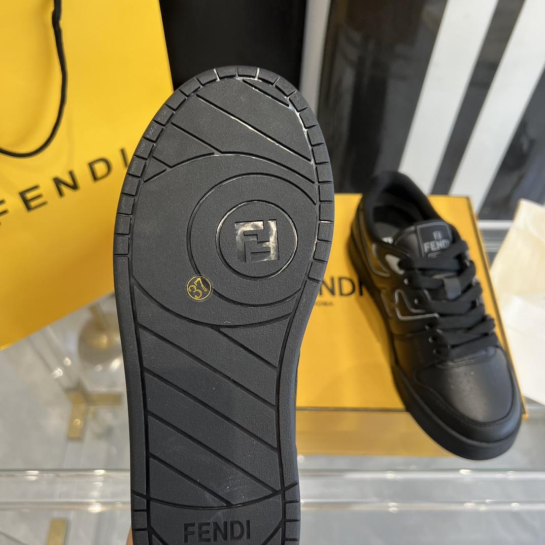 Fendi Fendi Match Black Leather Low-tops Sneakers - PerfectKickZ