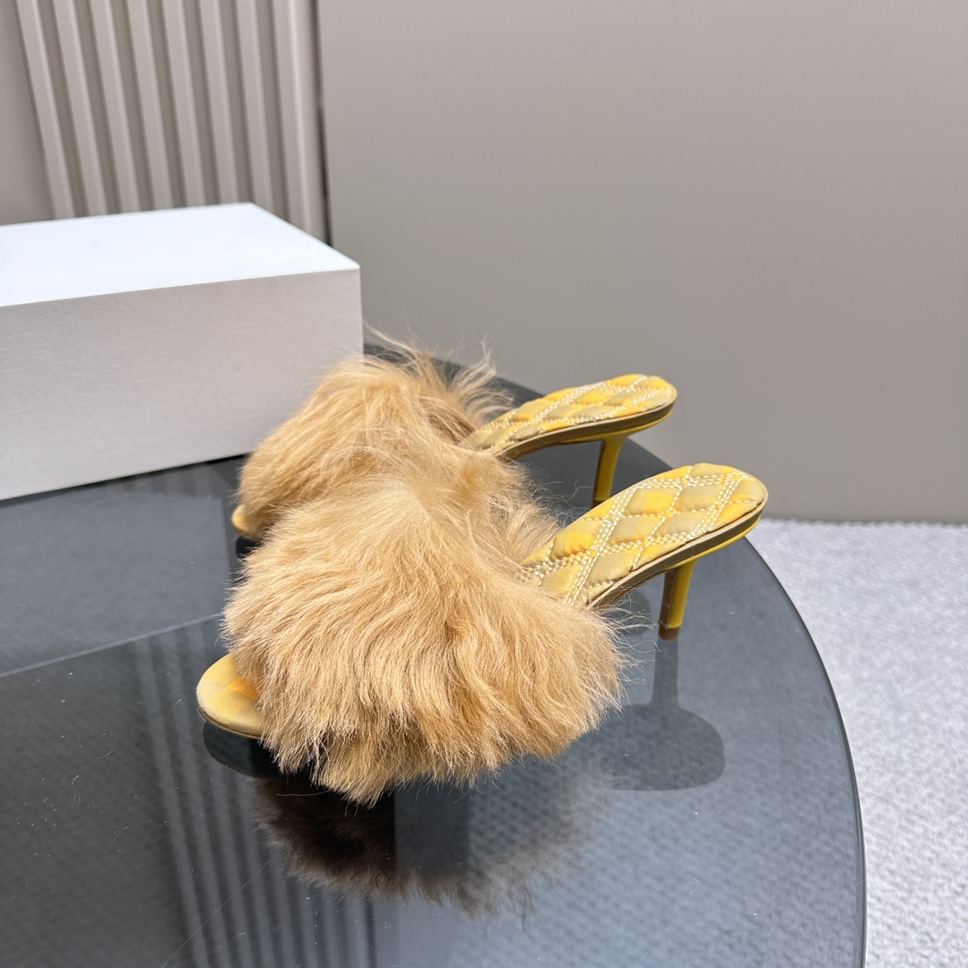 Burberry Shearling Minnie Mules - PerfectKickZ