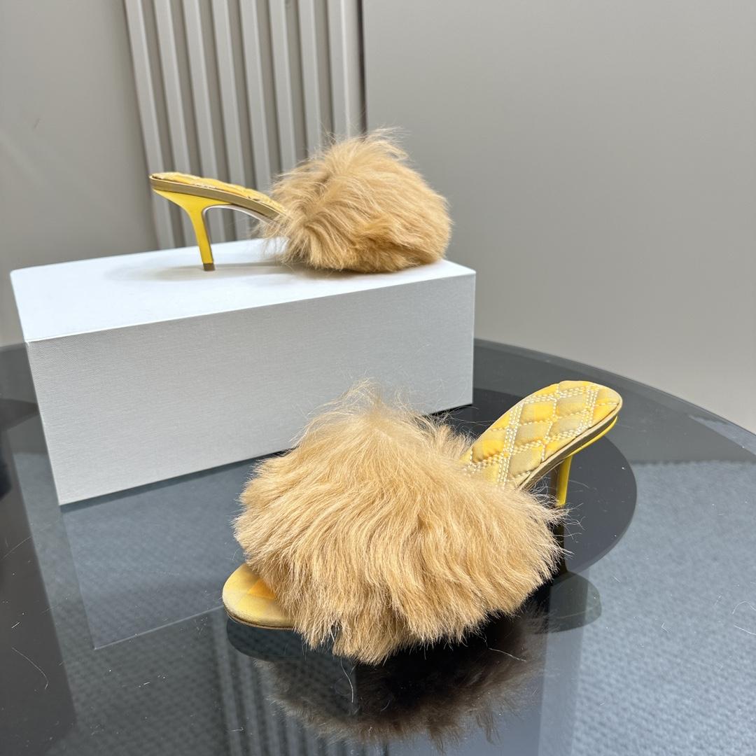 Burberry Shearling Minnie Mules - PerfectKickZ