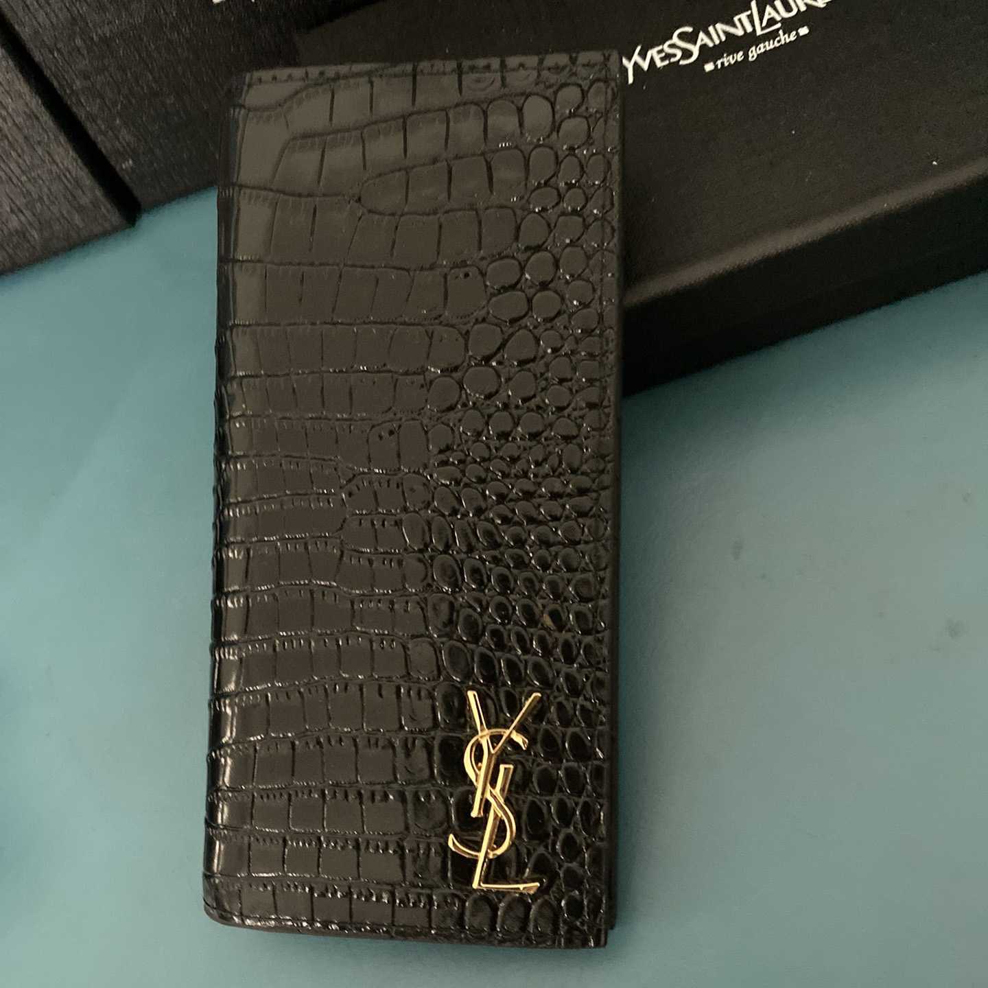 Saint Laurent Monogram Embossed Pouch  (18-12-2.5cm) - PerfectKickZ