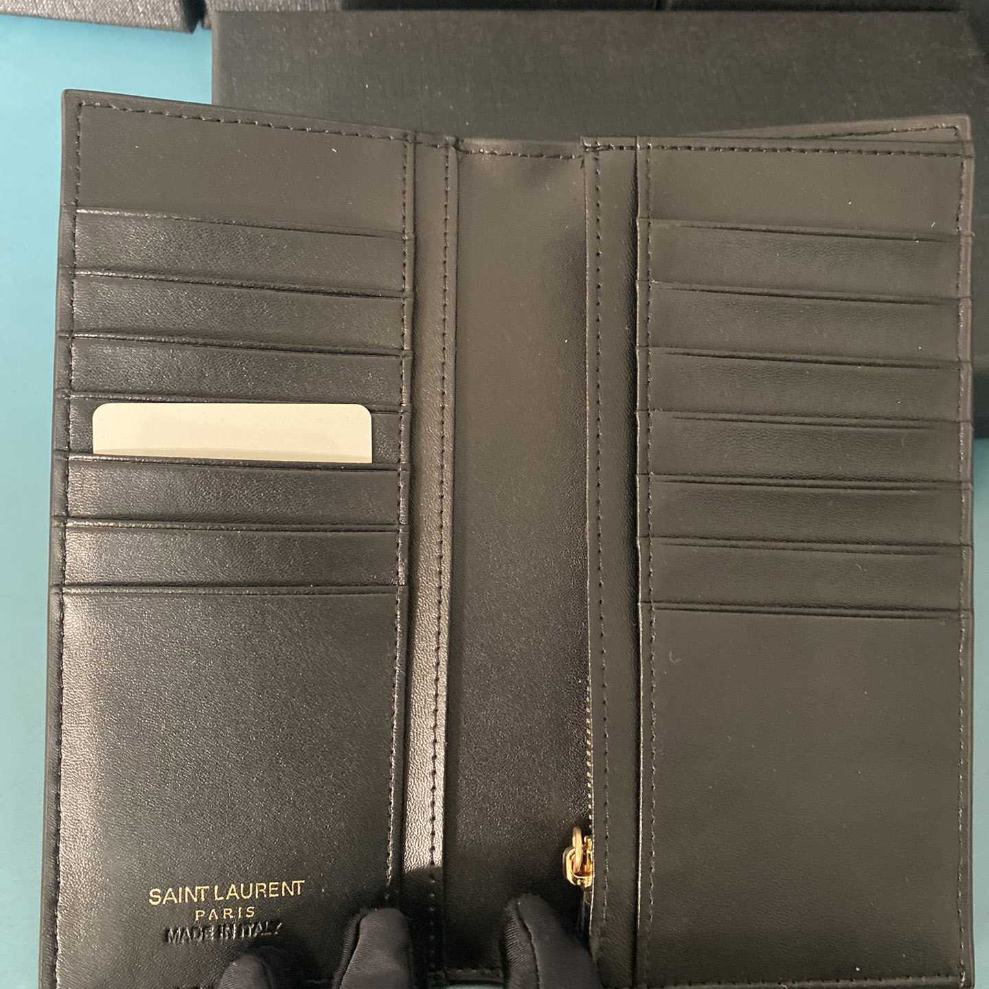 Saint Laurent Monogram Embossed Pouch  (18-12-2.5cm) - PerfectKickZ