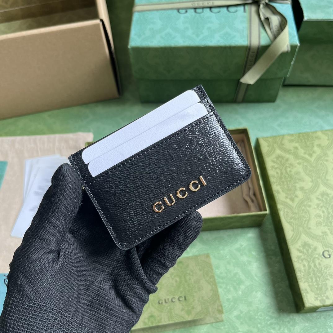 Gucci Card Case With Gucci Script - PerfectKickZ