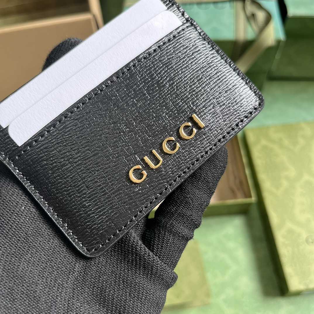 Gucci Card Case With Gucci Script - 