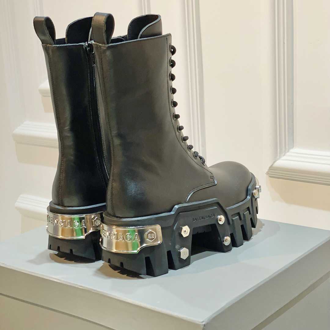 Balenciaga Bulldozer Lace-Up Boot In Black - PerfectKickZ